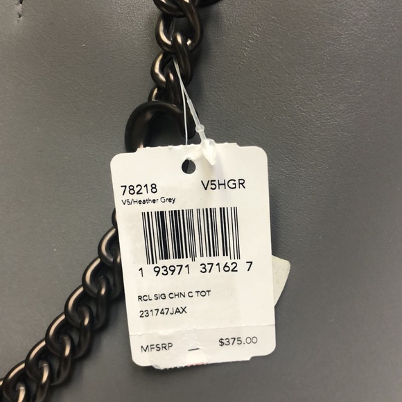 Coach Signature Chain C Tote Heather Grey 78218 - Picture 9 of 10